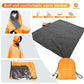 DUKUSEEK Hoodie Blanket Waterproof for Outdoor Camping, Picnic, Stadium, Sports, Beach, Concerts, Car, Dogs,  Stadium Blanket Fleece Blanket Extra Large with Hood (79 x 56 inches) Orange