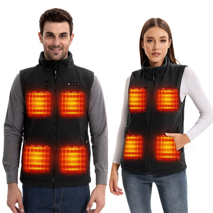 ARRIS Fleece Heated Vest for Men + for Women with Battery Pack Combo Sets for Hiking Cycling