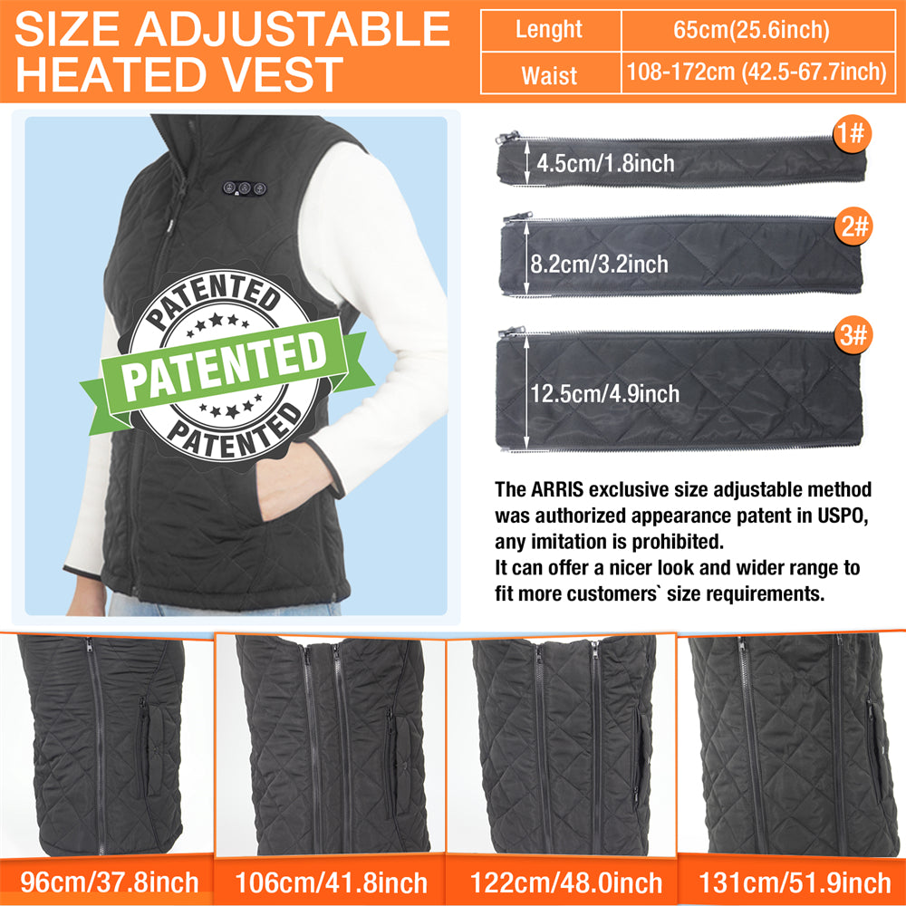 size adjustable heated vest