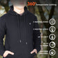 5V Electric Heated Hoodie Pullover Hoodie with 10000mah Battery Pack for Men 5 Heating Zones