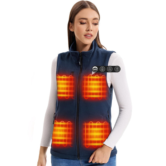 arris heated fleece vest for women