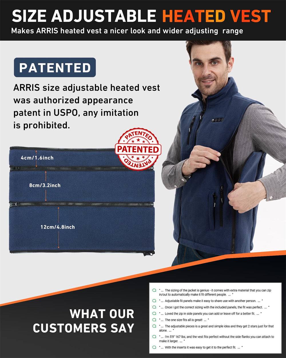 ARRIS Fleece Heated Vest for Men + for Women with Battery Pack Combo Sets for Hiking Cycling