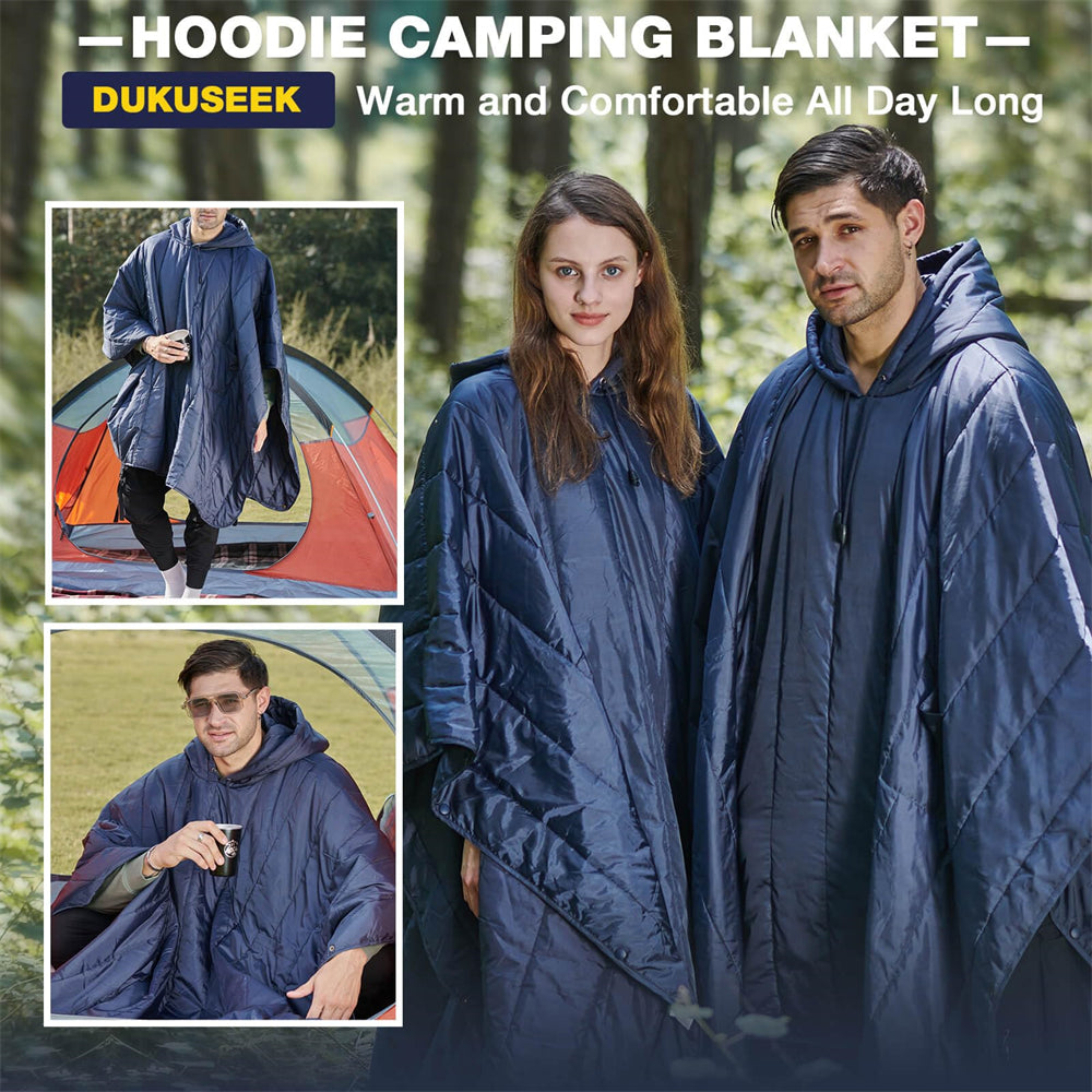 lightweight and warm hoodie camping blanekt