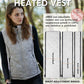 ARRIS Heated Vest for Women, Size Adjustable 7.4V Electric Warm Vest 8 Heating Panels with Battery Pack