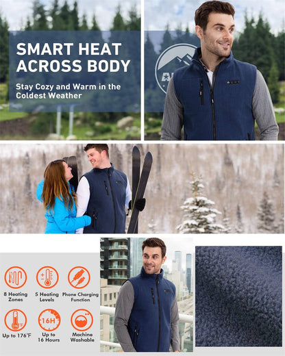 smart fleece vests that are heated