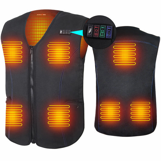 DUKUSEEK Heated Vest for Men Women - Lightweight Rechargeable Electric Heating Vest with 7.4V Battery Pack for Hunting Hiking Camping