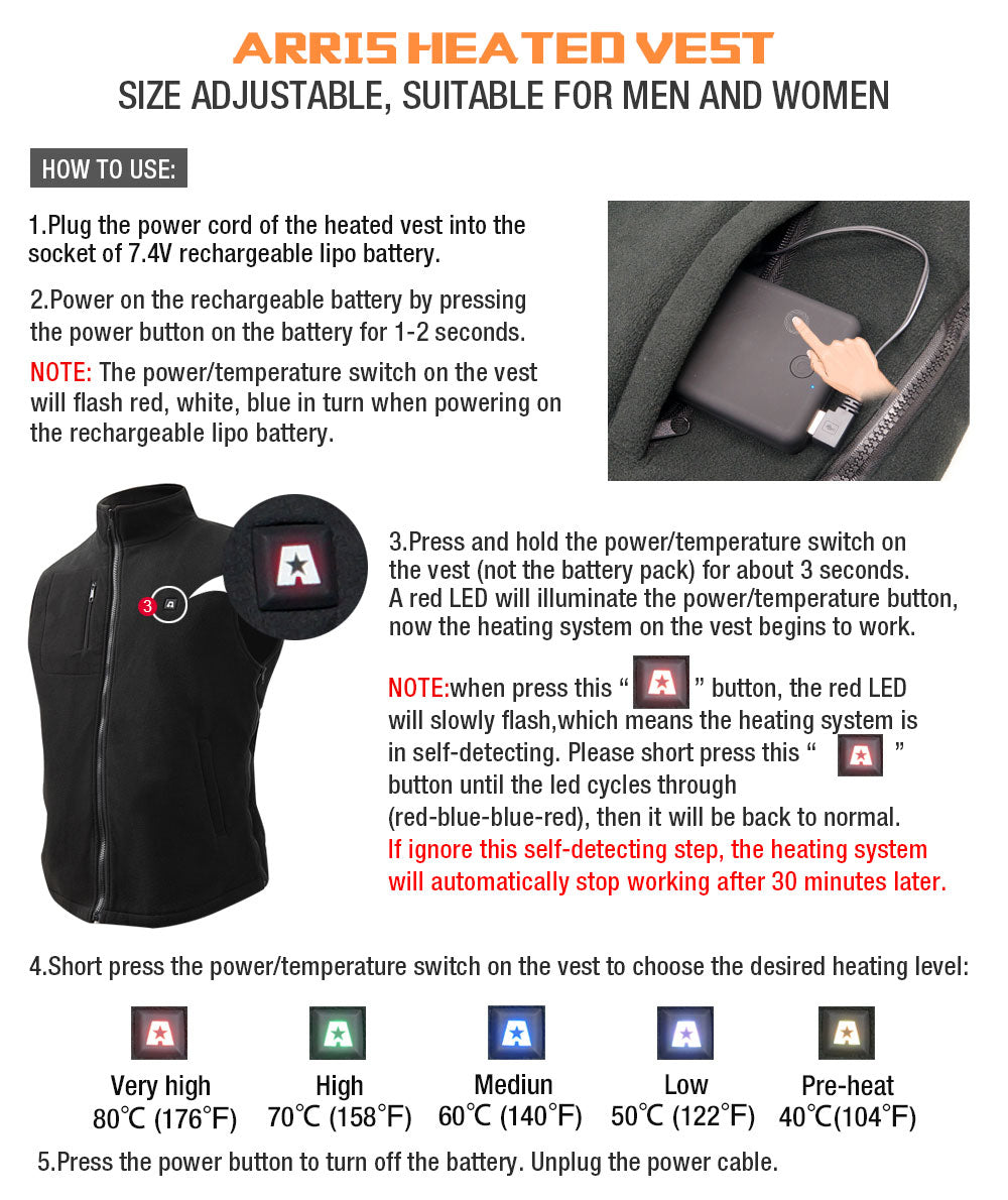 Battery Heated Vest