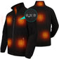 ARRIS Fleece Heated Jacket for Men, Electric Warm Heating Coat with 7.4V Rechargable Battery