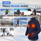 ARRIS Women`s Heated Fleece Jacket with Battery, Electric Heating Coat Full Zip w/Hand Warmer + Phone Charging Function