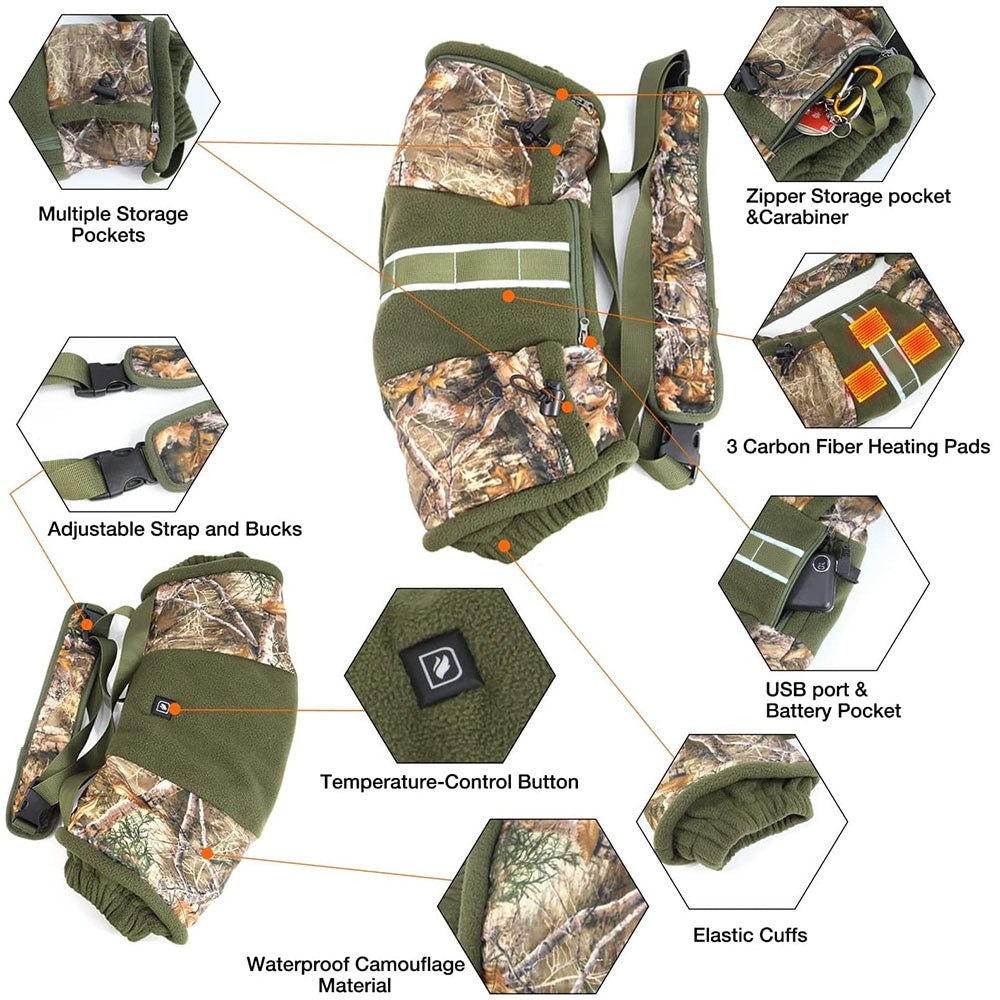 DUKUSEEK Heated Seat Cushion Electric Seat Warmer for Hunting Ice